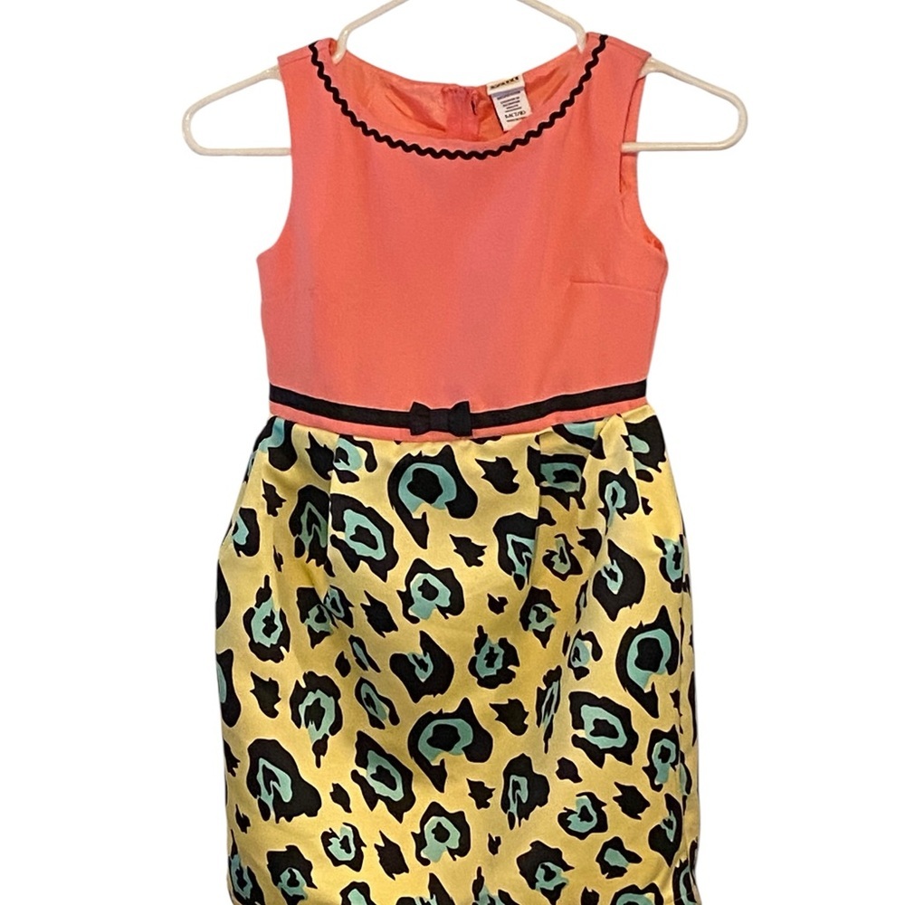 Harajuku Mini 4 Target Coral Leopard black Bow Print Dress
twee party dress M7/8